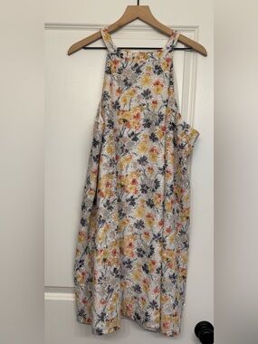 LOFT Floral Sundress in Yellow, Orange & Navy